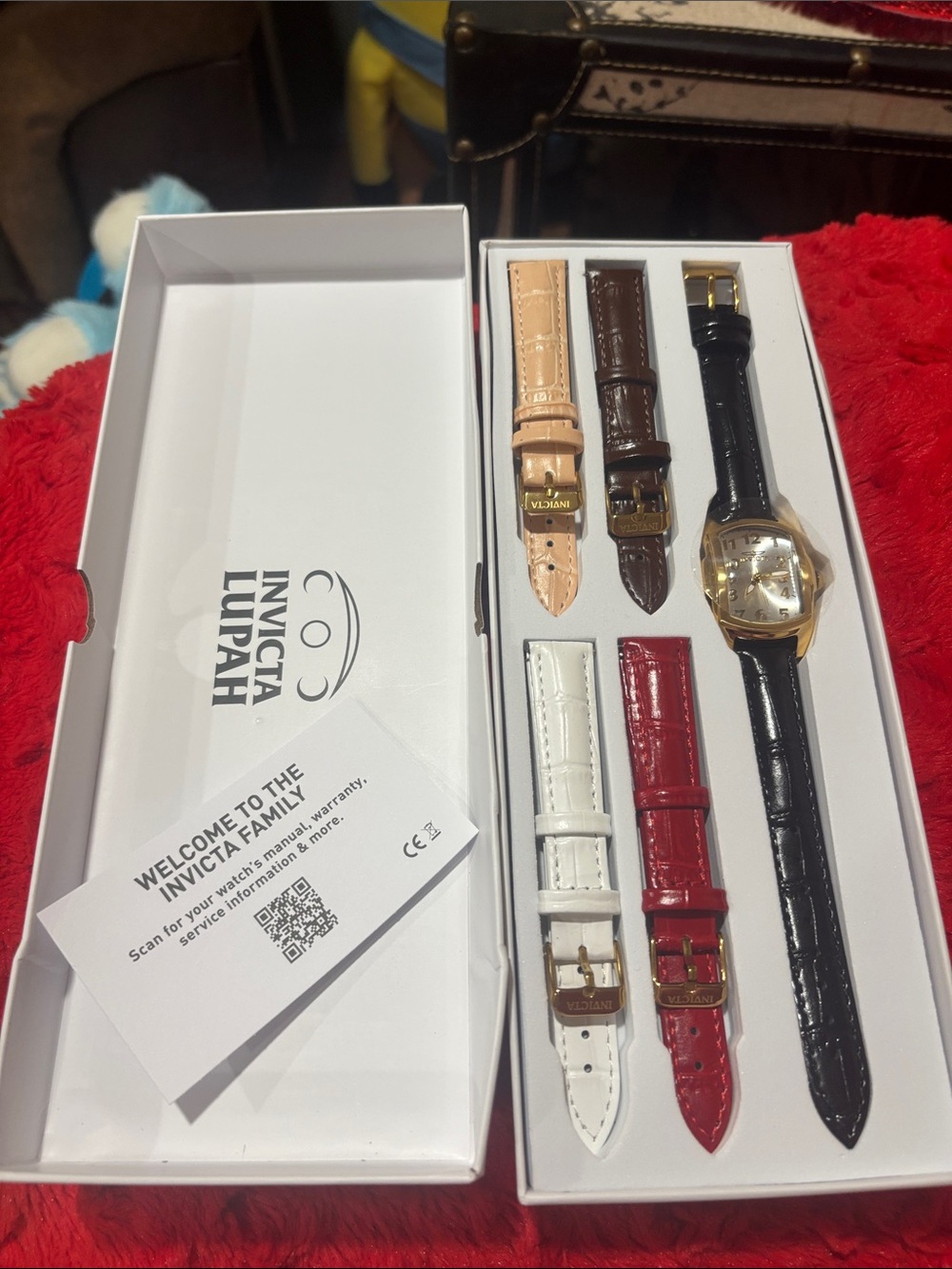 Invicta Lupah Interchangeable Strap Watch Set - Black, Red, White, Brown, Beige